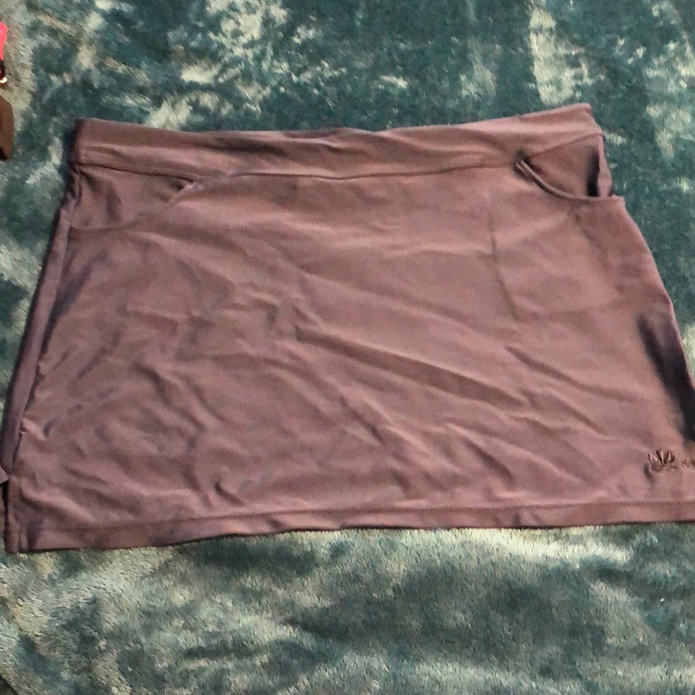 Navy bathing suit skirt